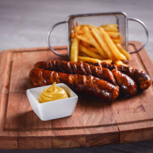 Beef Sausage and Fries