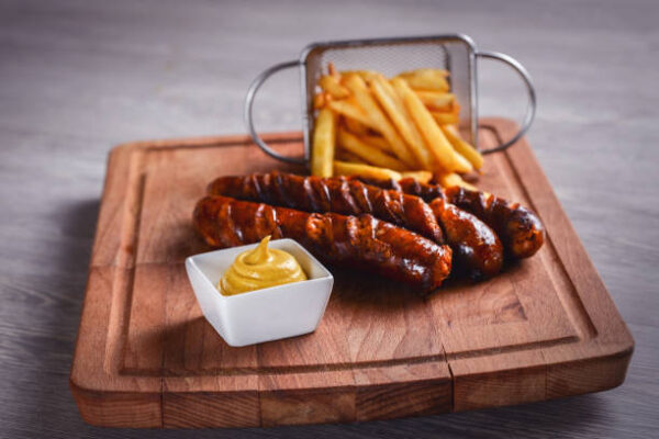 Beef Sausage and Fries